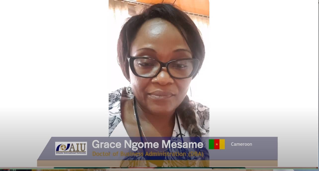 NGOME GRACE MESAME Graduating Atlantic International University Student Interview of 2020